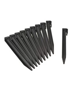 Ancres Pour Bordure De Jardin H.26.7 Cm X 10 - Noir