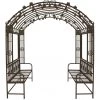 Arche En Fer Forgé 223x114xH254 Cm -Art de jardin pour la maison arche en fer forge 223x114xh254 cm