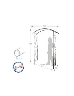 Arche "pont" Coloris Fer Vieilli -Art de jardin pour la maison arche pont coloris vert sapin ou fer vieilli 2