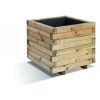 Bac Carré Stockholm En Bois Traité Autoclave - 50x50xH43 Cm -Art de jardin pour la maison bac carre stockholm au choix avec feutre en bois traite autoclave