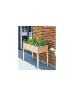 Bac Douglas Rectangle Sur Pieds L.65 X L.30 X H.80 Cm -Art de jardin pour la maison bac douglas rectangle sur pieds l65 x l30 x h80 cm 2