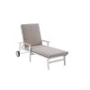 Bain De Soleil New Berlin Gris Clair Avec Accoudoir En Teck -Art de jardin pour la maison bain de soleil new berlin gris clair avec accoudoir en teck