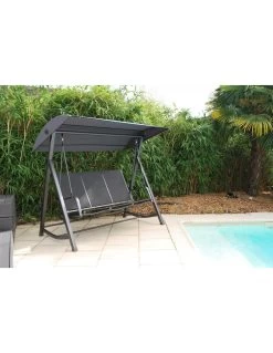 Balancelle De Jardin Kedline Aluminium Anthracite Mat