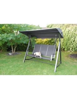 Balancelle De Jardin Kedline Aluminium Anthracite Mat -Art de jardin pour la maison balancelle de jardin kedline aluminium anthracite mat 4