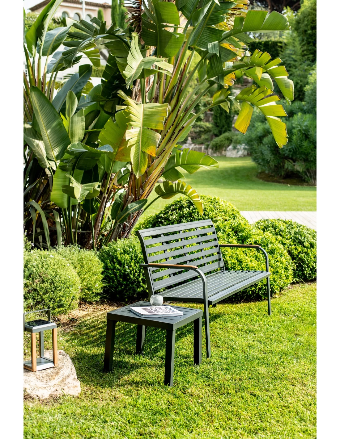 Banc De Jardin Marta 3 Places - Aluminium Anthracite 4 Banc De Jardin Marta 3 Places - Aluminium Anthracite – Image 2