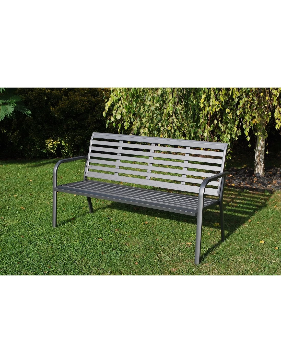 Banc De Jardin Marta 3 Places - Aluminium Anthracite 5 Banc De Jardin Marta 3 Places - Aluminium Anthracite – Image 3