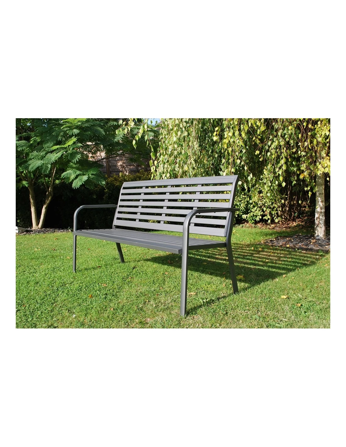 Banc De Jardin Marta 3 Places - Aluminium Anthracite 6 Banc De Jardin Marta 3 Places - Aluminium Anthracite – Image 4