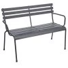 Banc De Jardin Métal Greensboro - Acier époxy - Graphite -Art de jardin pour la maison banc de jardin metal greensboro acier epoxy graphite