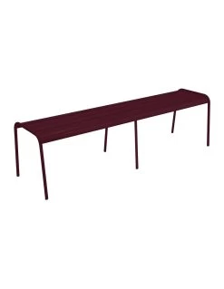 Banc Monceau 3/4 Places En Métal -160 Cm - Cerise Noire -Art de jardin pour la maison banc monceau xl 34 places metal 160cm 2