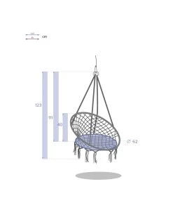Chaise Suspendue De Jardin Plumaya En Macramé -Art de jardin pour la maison chaise suspendue plumaya en macrame hesperide 2
