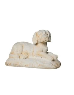 Chien Labrador H.24 Cm Patiné Vieilli