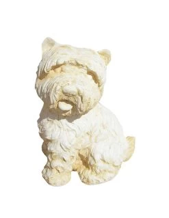 Chien Westie H.26 Cm Patiné Vieilli