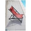 Chilienne Pliante Linea En Aluminium Et Polyester - Graphite / Rouge -Art de jardin pour la maison chilienne pliante linea aluminium et polyester proloisirs 4