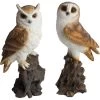 ESSCHERT DESIGN Chouette Et Hibou Sur Tronc L