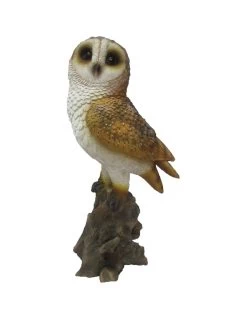 ESSCHERT DESIGN Chouette Et Hibou Sur Tronc L -Art de jardin pour la maison chouette et hibou sur tronc l set de 2 pieces 2