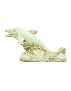Dauphin Couché Jet D'eau H.42 Cm Au Choix
