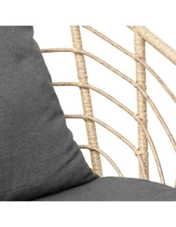 Fauteuil à Bascule Cherone En Acier Et Texaline Graphite -Art de jardin pour la maison fauteuil a bascule cherone en acier et texaline graphite 4