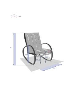 Fauteuil à Bascule Nevada - Graphite -Art de jardin pour la maison fauteuil a bascule nevada graphite 4