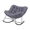 Fauteuil à Bascule Royal Rocking Gris -Art de jardin pour la maison fauteuil a bascule royal rocking gris