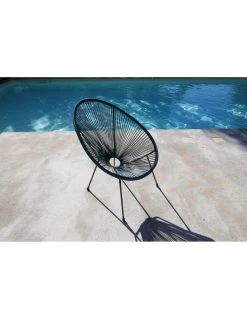 Fauteuil De Terrasse Rio Avec Cordage Plastique - Grey / Gris