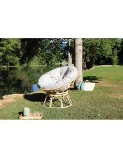 Fauteuil LOVE Pivotant En Aluminium Et Résine -Art de jardin pour la maison fauteuil love pivotant en aluminium et resine proloisirs 3