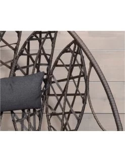 Fauteuil œuf Suspendu Malaga - Acier époxy Et Résine Synthétique - Marron Foncé -Art de jardin pour la maison fauteuil oeuf malaga 1 2