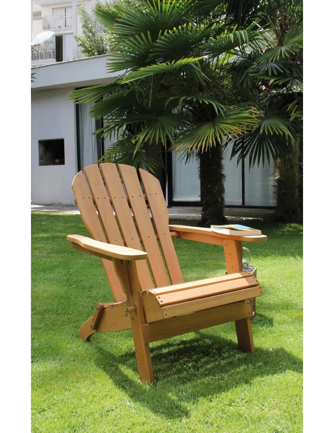 Fauteuil Pliant Adirondac En Bois D'eucalyptus 4 Fauteuil Pliant Adirondac En Bois D'eucalyptus – Image 2