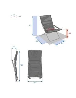 Fauteuil Relax De Jardin MILOS - Assise Matelassée - Bordeaux -Art de jardin pour la maison fauteuil relax de jardin milos assise matelassee bordeaux 5