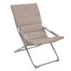 Fauteuil Relax De Jardin MILOS - Assise Matelassée - Taupe -Art de jardin pour la maison fauteuil relax de jardin milos assise matelassee taupe