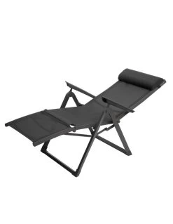 Fauteuil Relax Decima - Inclinable 8 Positions - Ardoise / Gris Quartz -Art de jardin pour la maison fauteuil relax decima inclinable 8 positions ardoise gris quartz 2