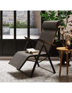 Fauteuil Relax Decima - Inclinable 8 Positions - Ardoise / Gris Quartz -Art de jardin pour la maison fauteuil relax decima inclinable 8 positions ardoise gris quartz 5