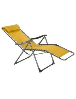 Fauteuil Relax Silos Basculant - 5 Positions - Moutarde -Art de jardin pour la maison fauteuil relax silos basculant 5 positions moutarde 2