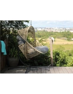 Fauteuil Suspendu Banana Leaf - Graphite / Naturel Et Gris -Art de jardin pour la maison fauteuil suspendu banana leaf graphite naturel et gris 2