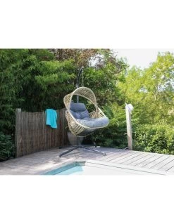 Fauteuil Suspendu Banana Leaf - Graphite / Naturel Et Gris -Art de jardin pour la maison fauteuil suspendu banana leaf graphite naturel et gris 4