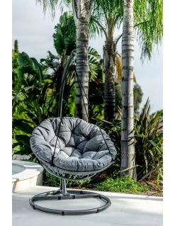 Fauteuil Suspendu Œuf OVO - Acier Et Résine Tressée -Art de jardin pour la maison fauteuil suspendu oeuf ovo acier et resine tressee 4