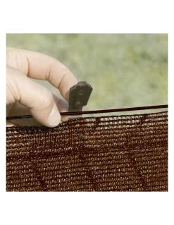 Fixatex Clips De Fixation Pour Brise Vue Tissés Marron -Art de jardin pour la maison fixatex clips de fixation pour brise vue tisses gris 2