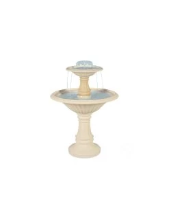 Fontaine Centrale 2 Coupes H145 Cm En Pierre Reconstituée