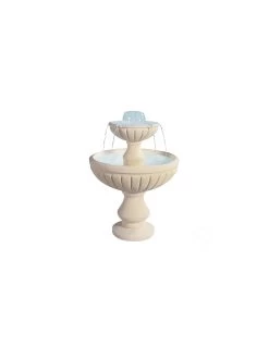 Fontaine Centrale 2 Coupes H98 Cm En Pierre Reconstituée