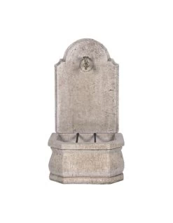 Fontaine Murale Fronton Lisse En Pierre Reconstituée
