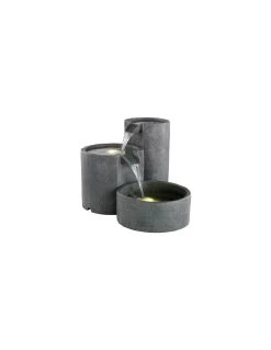 Fontaine Vasque Décorative LED 3 Niveaux Grise