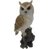 ESSCHERT DESIGN Hibou Sur Tronc L -Art de jardin pour la maison hibou sur tronc l