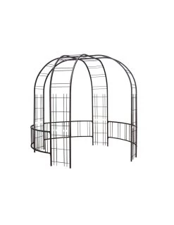 Kiosque De Jardin Métallique Coloris Fer Vieilli