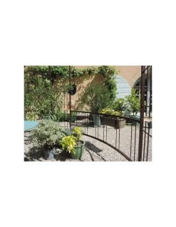 Kiosque De Jardin Métallique Coloris Fer Vieilli -Art de jardin pour la maison kiosque de jardin metallique coloris fer vieilli 1 3