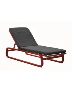 Lit De Soleil Antonino - Aluminium - Rouge/Gris