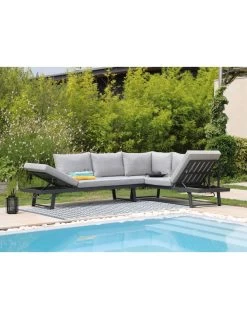 Lounge/Lit Modulo En Aluminium Graphite -Art de jardin pour la maison lit lounge modulo en aluminium graphite proloisirs 9