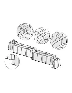 Lot De 3 Tunnels De Forçage Modul'o 40 + 2 Embouts + 10 Piquets -Art de jardin pour la maison lot de 3 tunnels de forcage modul o 402 embouts10 piquets 3