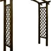Pergola AKEBIA De 220x80x228 Cm Teintée Marron -Art de jardin pour la maison pergola akebia de 220x80x228 cm teintee marron