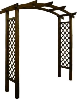 Pergola AKEBIA De 220x80x228 Cm Teintée Marron