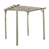 Pergola En Bois Carré 3x3xH2.5 M Traitée + 4 Pieds D'ancrages Inclus -Art de jardin pour la maison pergola carre 3x3xh25 m traitee 4 pieds d ancrages inclus