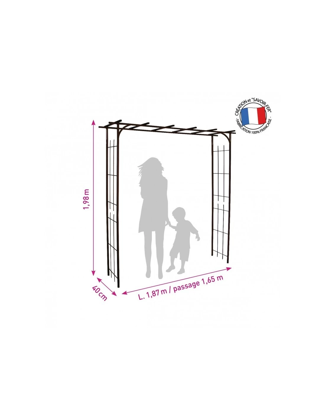 Pergola "grand Modèle" Coloris Fer Vieilli 4 Pergola "grand Modèle" Coloris Fer Vieilli – Image 2